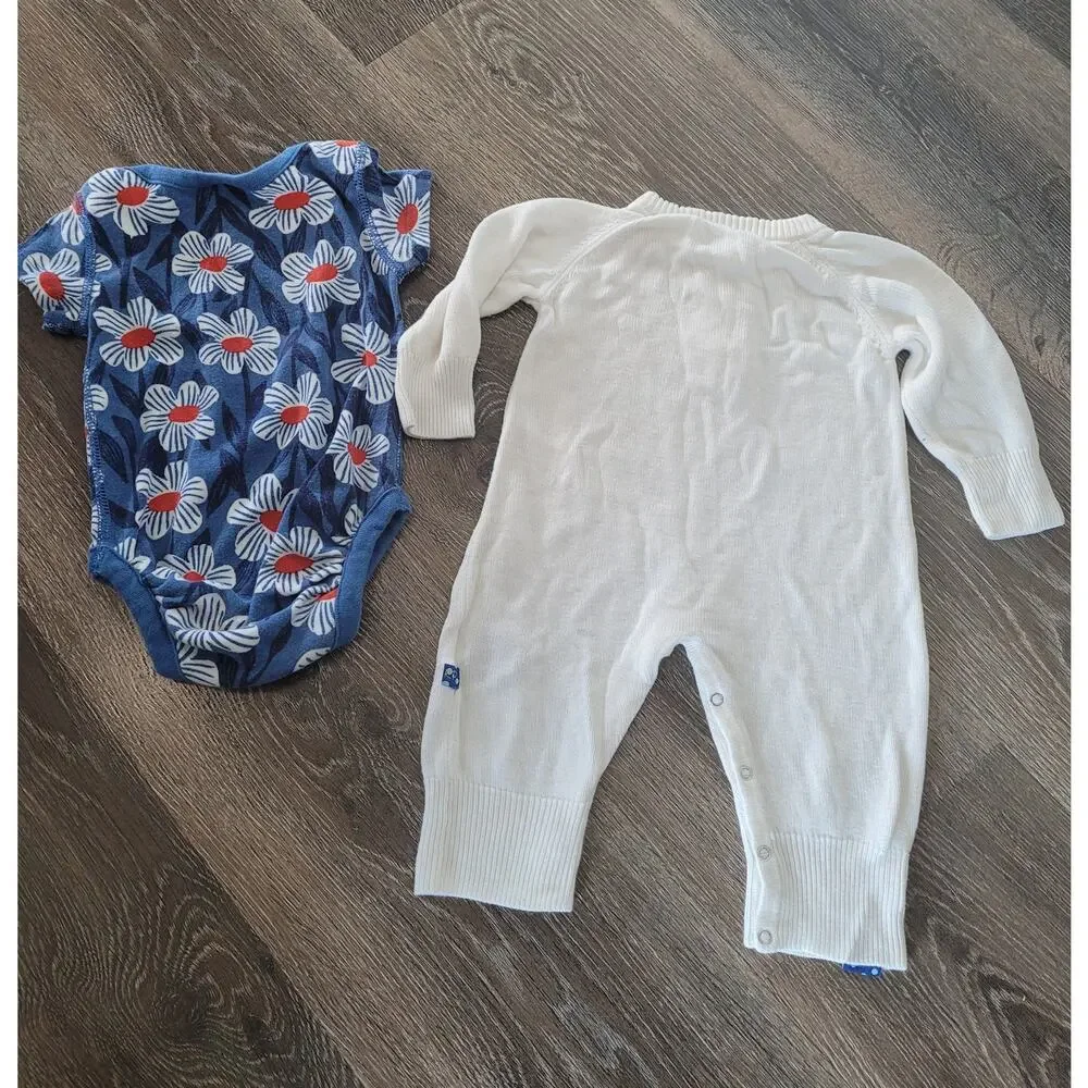Kickee Pants Bamboo One Piece Romper Hanna Andersson‎ Top Flowers 3-6 months #7